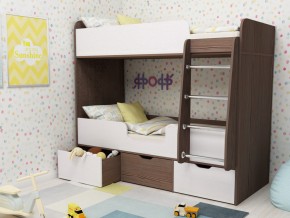 Кровать двухъярусная Малыш двойняшка бодега-белый в Ивделе - ivdel.magazinmebel.ru | фото