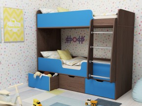 Кровать двухъярусная Малыш двойняшка бодега-голубой в Ивделе - ivdel.magazinmebel.ru | фото