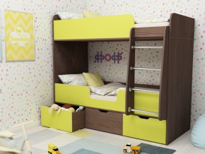Кровать двухъярусная Малыш двойняшка бодега-лайм в Ивделе - ivdel.magazinmebel.ru | фото