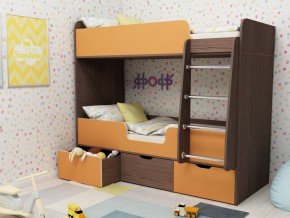 Кровать двухъярусная Малыш двойняшка бодега-оранжевый в Ивделе - ivdel.magazinmebel.ru | фото