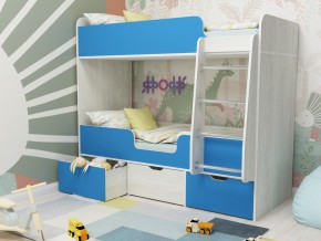 Кровать двухъярусная Малыш двойняшка винтерберг-голубой в Ивделе - ivdel.magazinmebel.ru | фото