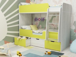 Кровать двухъярусная Малыш двойняшка винтерберг-лайм в Ивделе - ivdel.magazinmebel.ru | фото