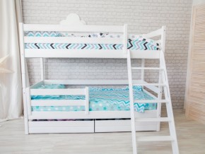 Кровать двухъярусная Сонечка с наклонной лестницей и ящиками в Ивделе - ivdel.magazinmebel.ru | фото