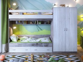 Кровать двухъярусная Юта 2 со шкафом в Ивделе - ivdel.magazinmebel.ru | фото