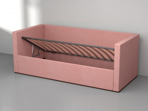 Кровать мягкая с подъёмным механизмом арт. 030 розовый в Ивделе - ivdel.magazinmebel.ru | фото - изображение 2