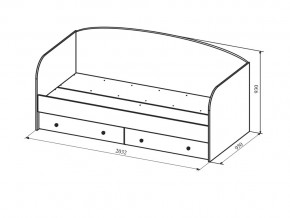 Кровать с ящиками Сканди ДКД2000.1 в Ивделе - ivdel.magazinmebel.ru | фото - изображение 2