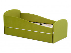Кровать с ящиком Letmo оливковый (велюр) в Ивделе - ivdel.magazinmebel.ru | фото