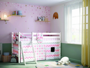 Кровать с наклонной лестницей Соня Вариант 12 белая в Ивделе - ivdel.magazinmebel.ru | фото