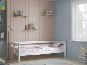 Кровать с задней защитой Соня Вариант 2 белая в Ивделе - ivdel.magazinmebel.ru | фото