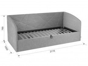 Кровать софа Квест 900 велюр латте в Ивделе - ivdel.magazinmebel.ru | фото - изображение 2