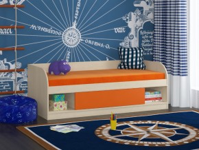 Кровать Соня 4 дуб молочный-оранжевый в Ивделе - ivdel.magazinmebel.ru | фото