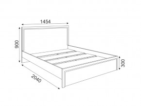 Кровать стандарт с настилом 1400 Беатрис модуль 16 Орех гепланкт в Ивделе - ivdel.magazinmebel.ru | фото - изображение 2