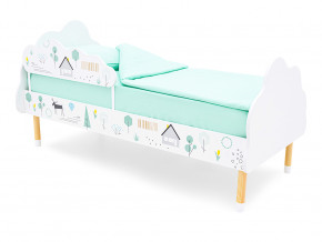 Кровать Stumpa Облако с бортиком рисунок Ферма в Ивделе - ivdel.magazinmebel.ru | фото