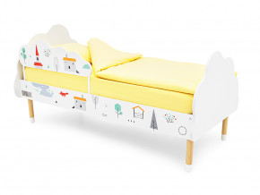 Кровать Stumpa Облако с бортиком рисунок Шале в Ивделе - ivdel.magazinmebel.ru | фото