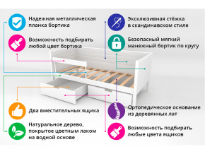 Кровать-тахта мягкая Svogen с ящиками и бортиком дерево-графит в Ивделе - ivdel.magazinmebel.ru | фото - изображение 3