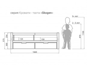 Кровать-тахта Svogen с ящиками и бортиком бежевый в Ивделе - ivdel.magazinmebel.ru | фото - изображение 3