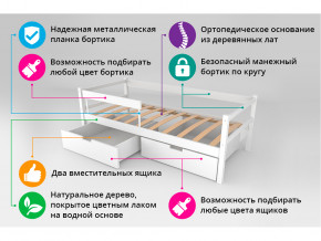 Кровать-тахта Svogen с ящиками и бортиком бежевый в Ивделе - ivdel.magazinmebel.ru | фото - изображение 4