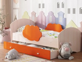 Кровать Тучка с ящиком дуб-оранж в Ивделе - ivdel.magazinmebel.ru | фото - изображение 1