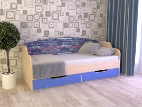 Кровать Юниор Тип 2 дуб молочный/мегаполис 800х1600 в Ивделе - ivdel.magazinmebel.ru | фото
