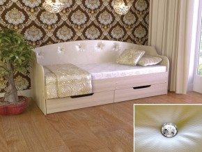 Кровать Юниор Тип 2 шимо светлый/белый перламутр 800х1600 в Ивделе - ivdel.magazinmebel.ru | фото