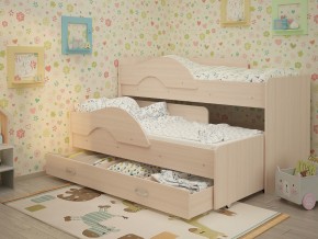 Кровать выкатная Радуга с ящиком 80х160 млечный дуб в Ивделе - ivdel.magazinmebel.ru | фото
