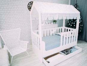 Кроватка-Домик с ящиком белая в Ивделе - ivdel.magazinmebel.ru | фото - изображение 1