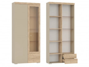 Шкаф 2-х дверный со стеклом и двумя ящиками Палермо 6-87002 в Ивделе - ivdel.magazinmebel.ru | фото