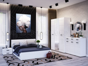Спальня Нэнси New МДФ Белый глянец холодный, Белый в Ивделе - ivdel.magazinmebel.ru | фото
