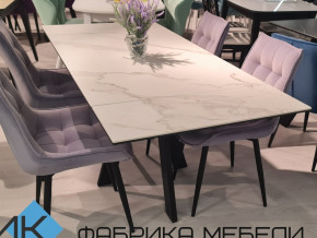 Стол SKM 120 керамика белый мрамор/подстолье белое в Ивделе - ivdel.magazinmebel.ru | фото - изображение 2