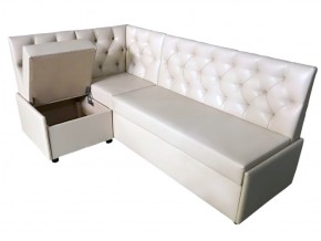 Угловой диван Призма со стяжками белый со спальным местом в Ивделе - ivdel.magazinmebel.ru | фото - изображение 2