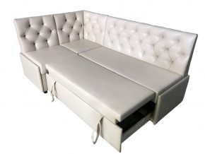 Угловой диван Призма со стяжками белый со спальным местом в Ивделе - ivdel.magazinmebel.ru | фото - изображение 3