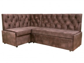 Угловой диван Призма со стяжкми коричневый со спальным местом в Ивделе - ivdel.magazinmebel.ru | фото